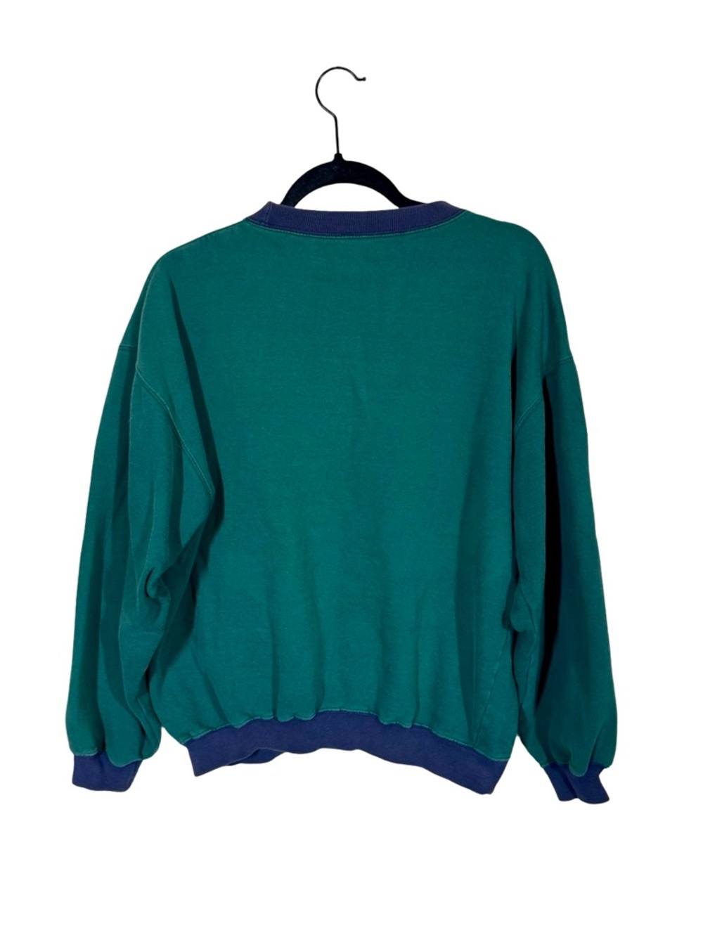 Vintage 80s All Over Embroidered Golf Oversized Sweatshirt Forest Green - Picture 6 of 6